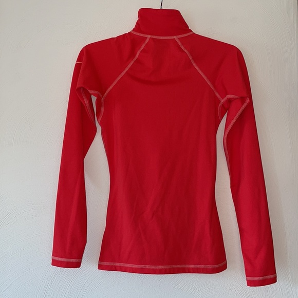 Nike Pro Women’s Red Quarter Zip Fleece - Picture 2 of 6